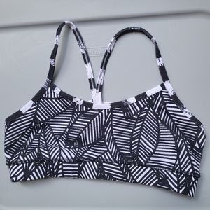 Lululemon Black and White Yoga Bra Small
